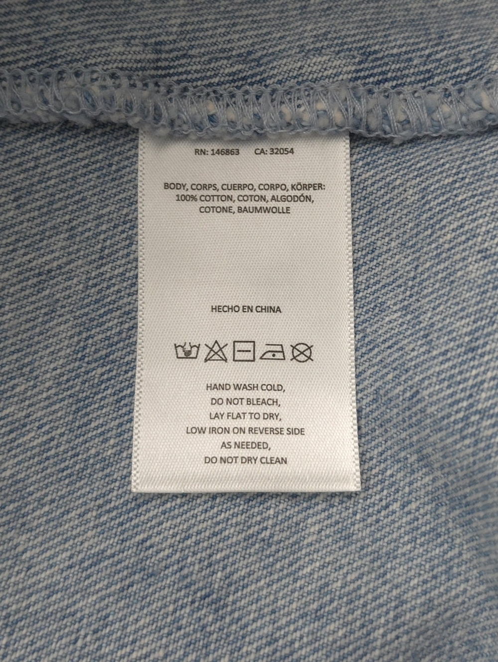 Mare Mare Light Wash Denim Shirred Sleeveless Top - Picture 8 of 10